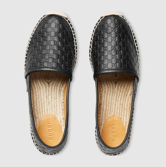 Gucci GG Microguccissima Leather Espadrille in black - Picture 2 of 14